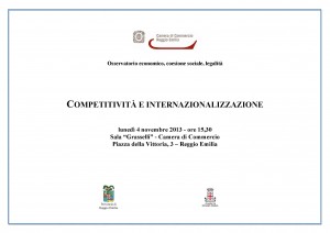 Seminario Competitività e Internazionalizzazione 4 novembre 2013